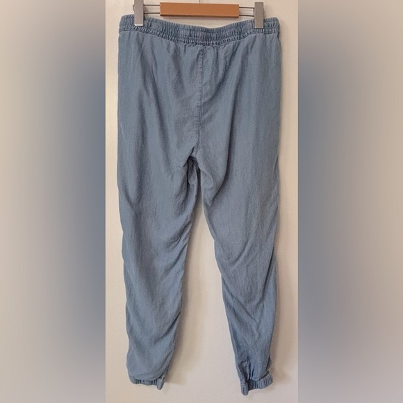 Dynamite| Casual Chambray Blue Relaxed Drawstring Joggers Sz S - Picture 5 of 6